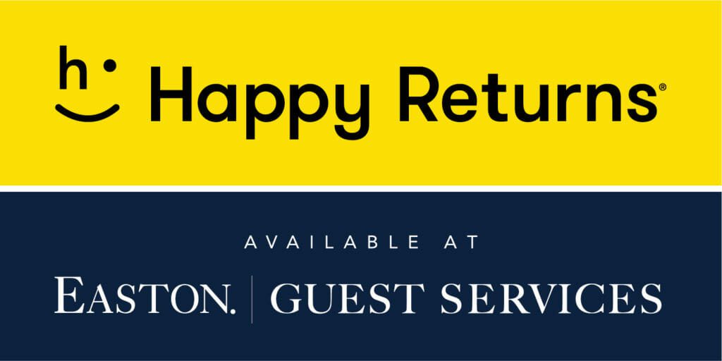 Happy Returns available at Guest Services