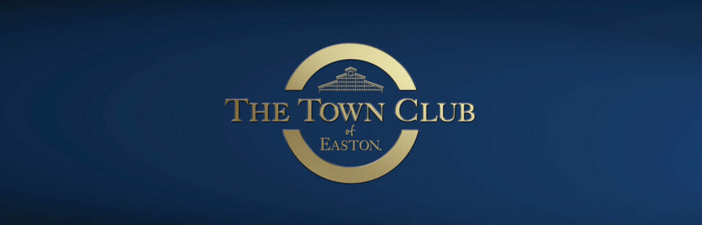 The Town Club of Easton logo on a blue background