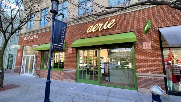 Exterior of the Aerie store at Easton.