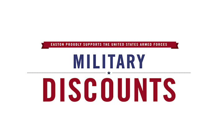 Easton proudly supports the United States Armed Forces. Military Discounts available.