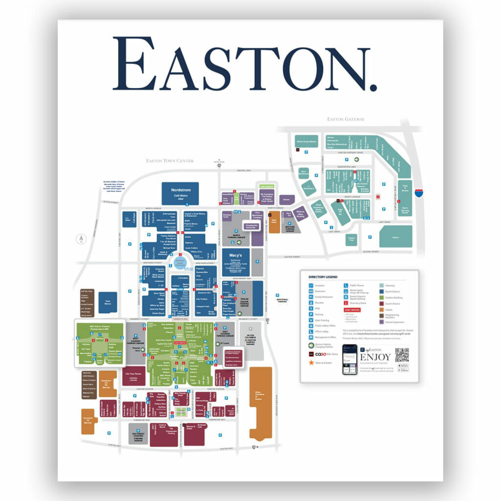 A screenshot of the Easton directory and map.