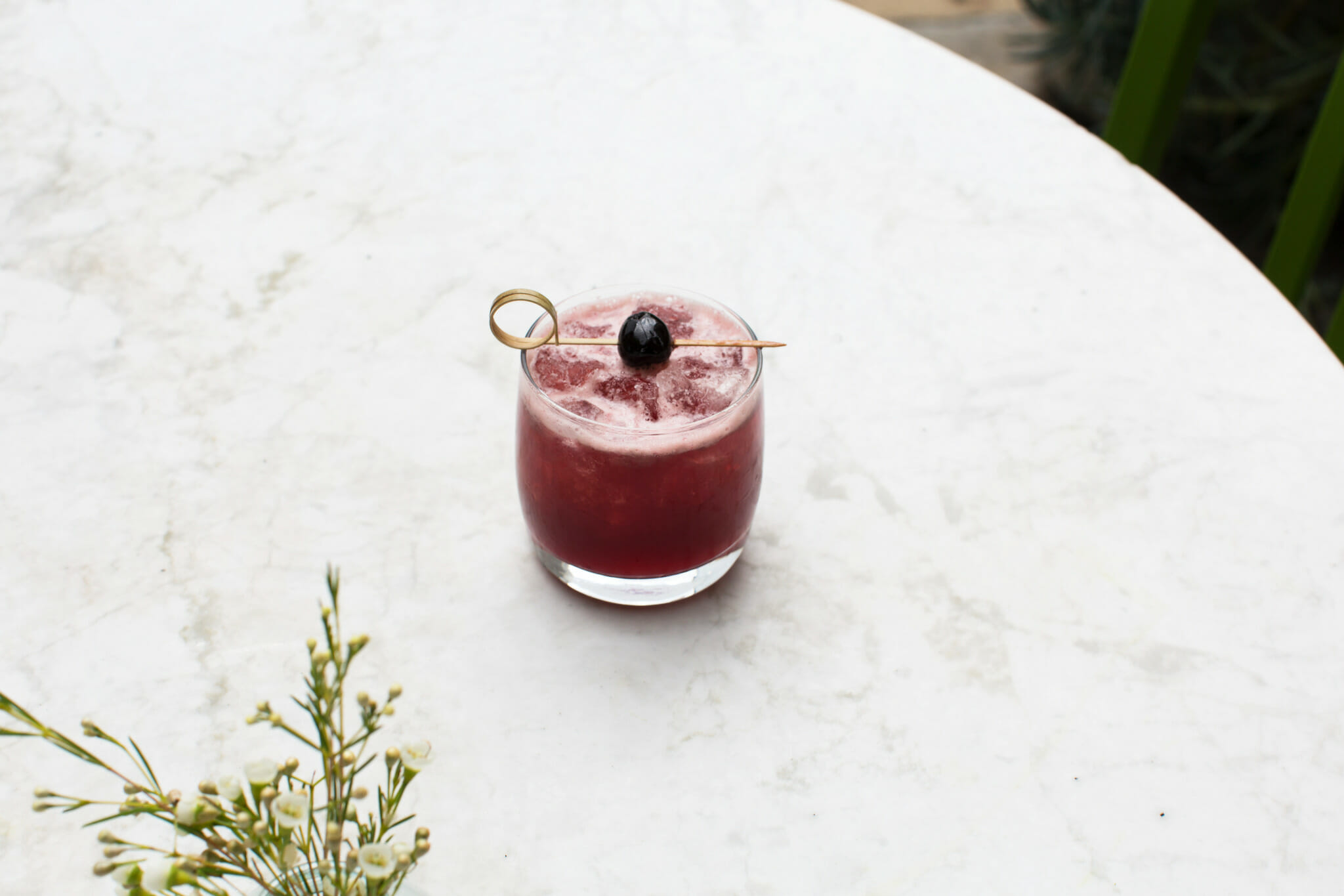 A Berries & Bourbon cocktail from True Food Kitchen.