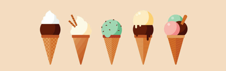 5 Ice Cream Cones.