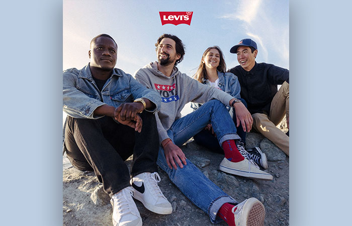 People wearing Levi's clothing.