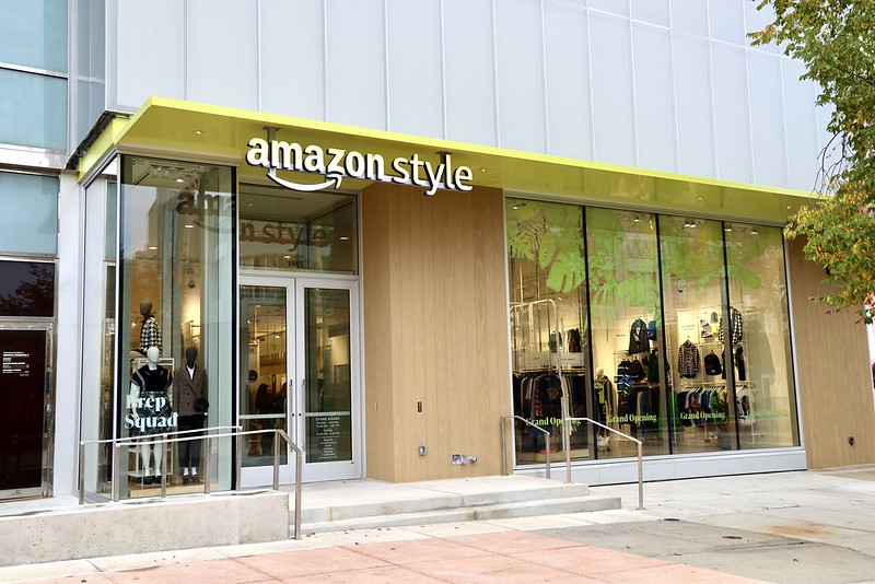 Amazon Style outdoor storefront.