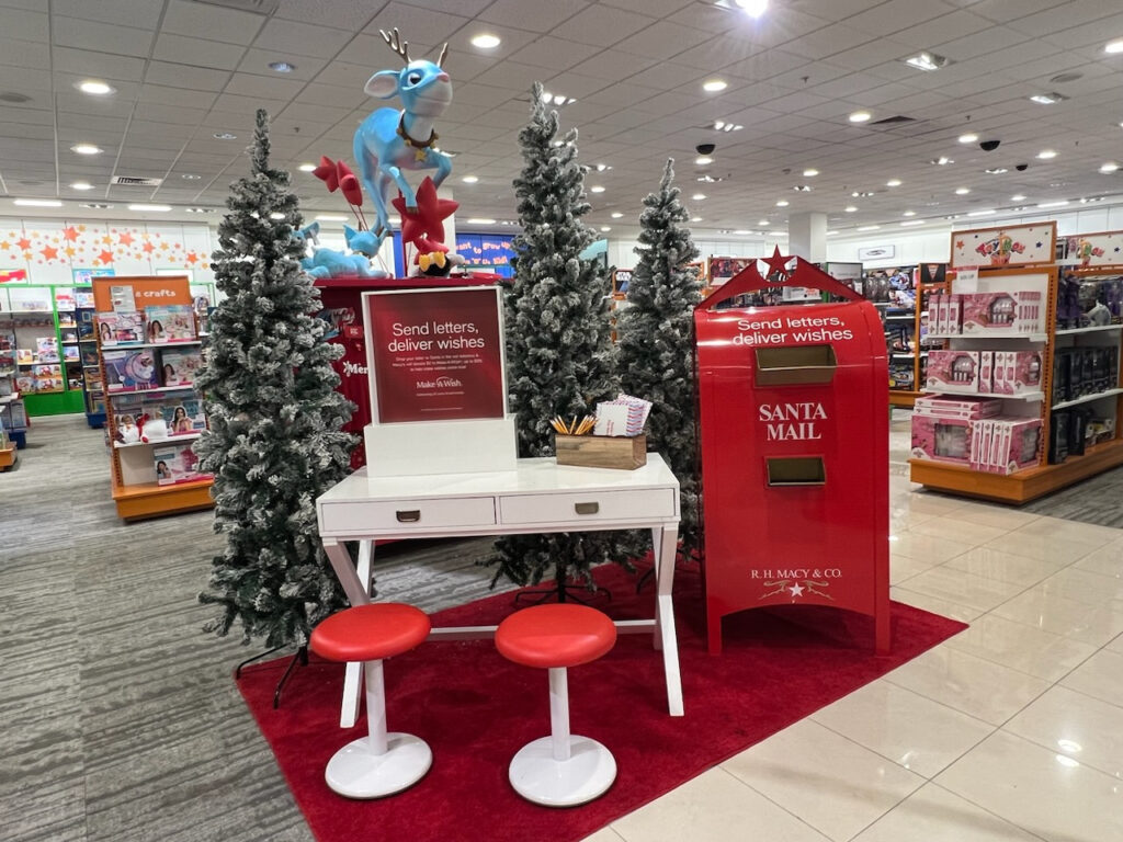 Big red letter box in Macy's