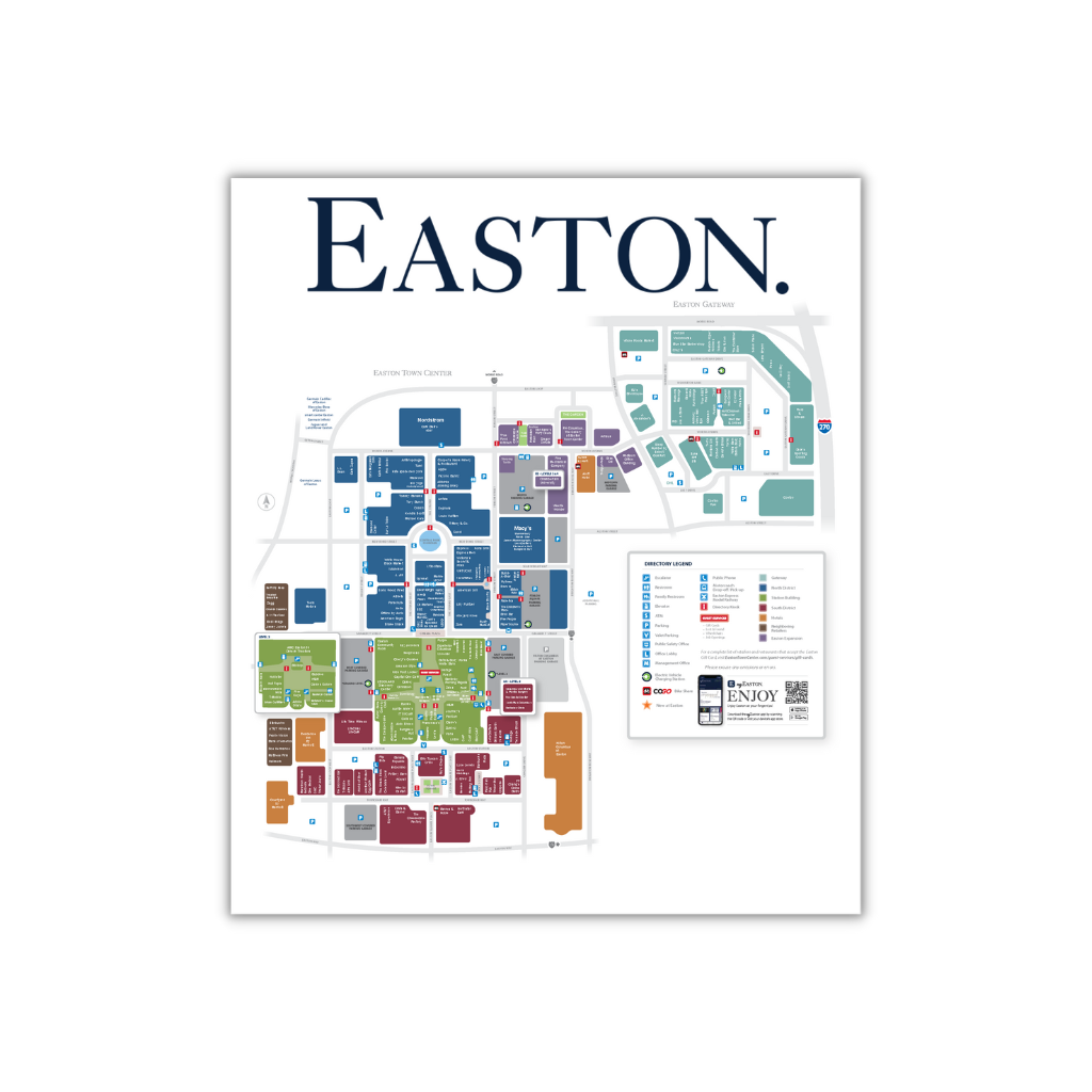 Easton Town Center Map Easton Directory