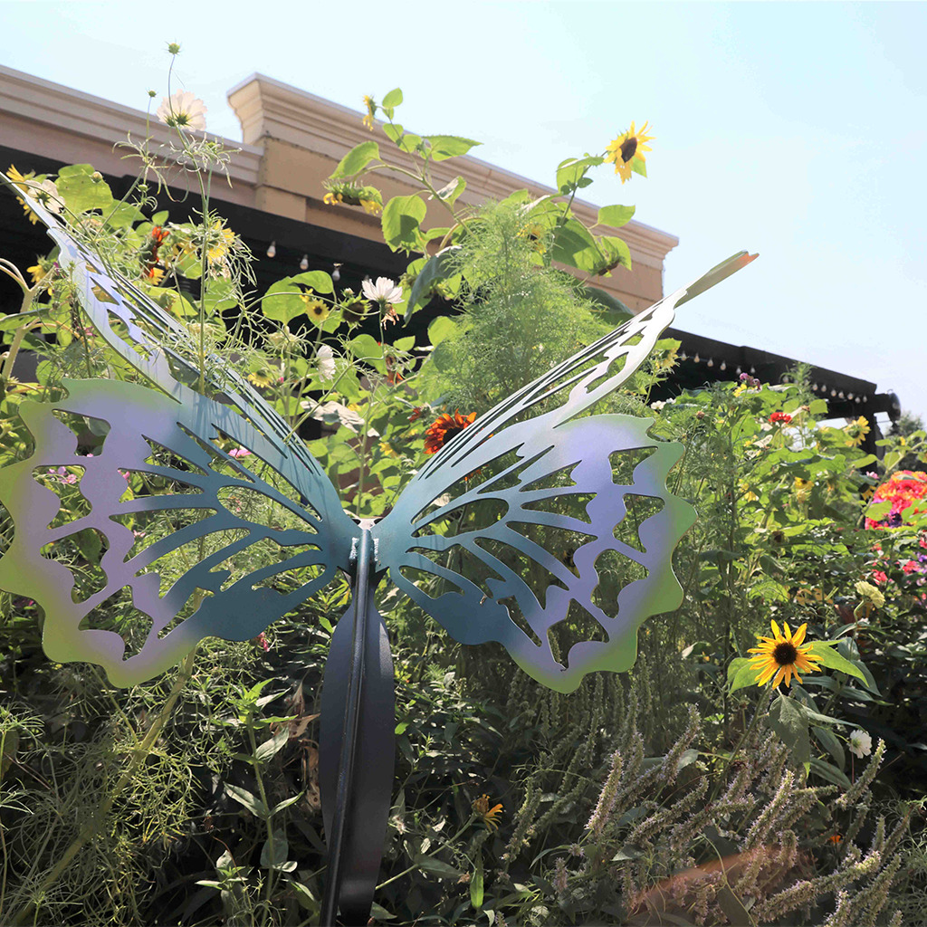 Butterfly sculpture in the Butterfly Habitat at Easton