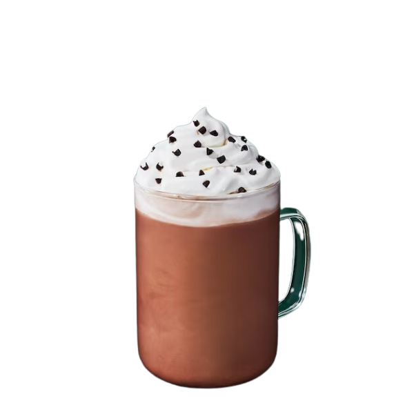 A cup of Starbucks hot chocolate.