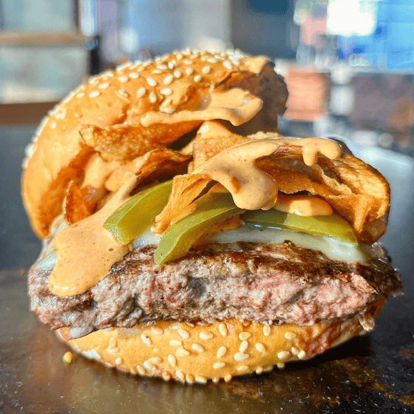 A burger from Flip Side