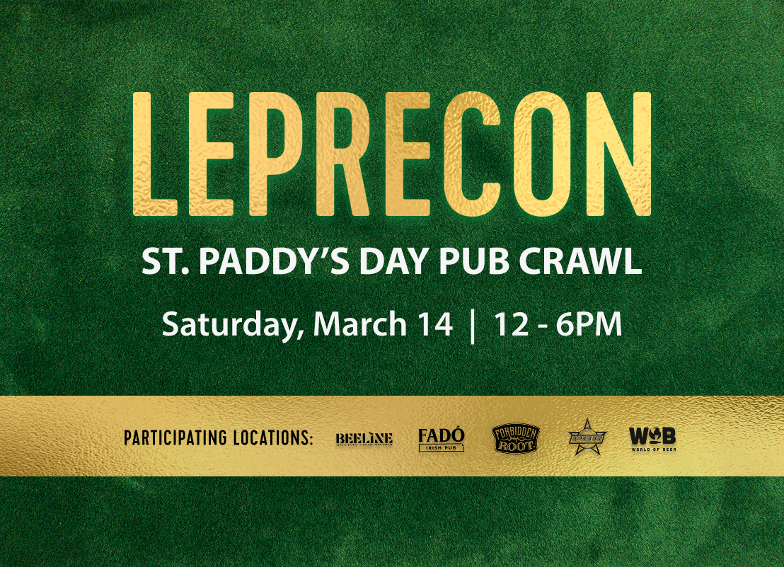 Leprecon St Paddy's Day Bar Crawl Saturday, March 14
