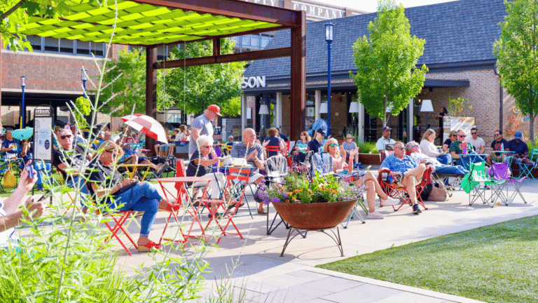The crowd on The Yard at one of Easton's Groove is at The Yard shows.